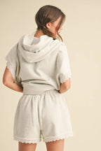 Cali Lace Pullover Top & Shorts Set