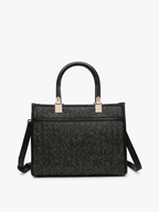 Kaya Rattan Satchel: Tan