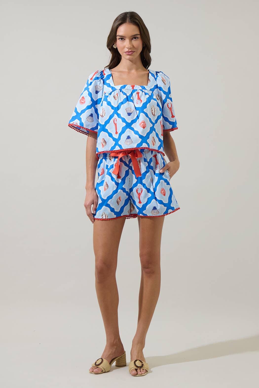 Lobster Bay Melia High Waisted Shorts