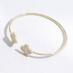 Gold CZ Clover Bracelet