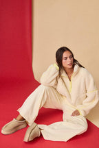 Tangerine Fleece Zip-Up Jacket