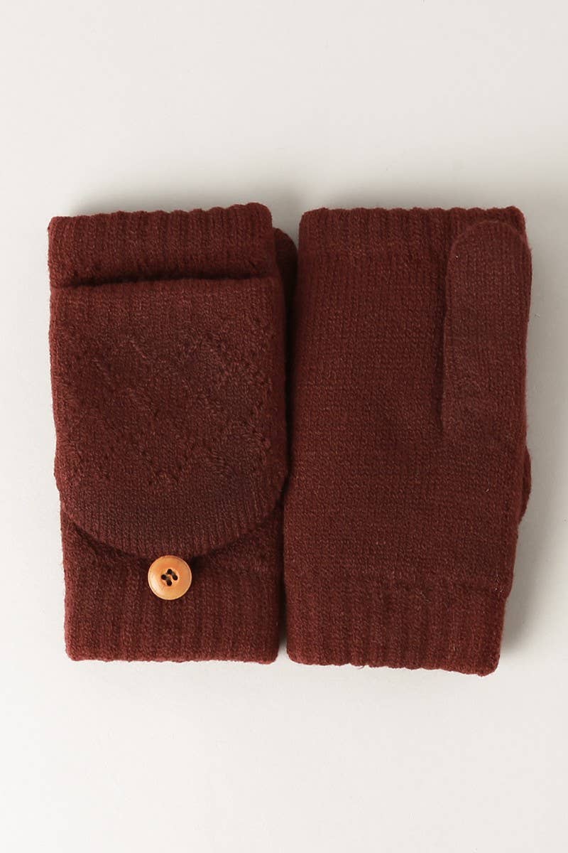 Solid Knit Fingerless Mittens