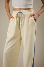 GINGHAM DETAIL SWEATPANTS