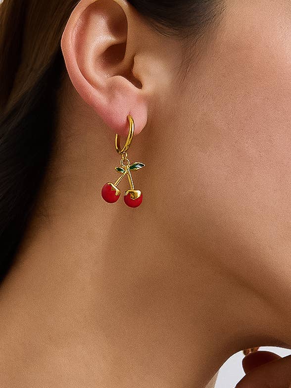 Vintage Cherry Earrings