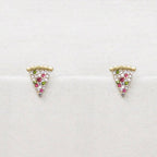 Colorful Pizza Slice Studs