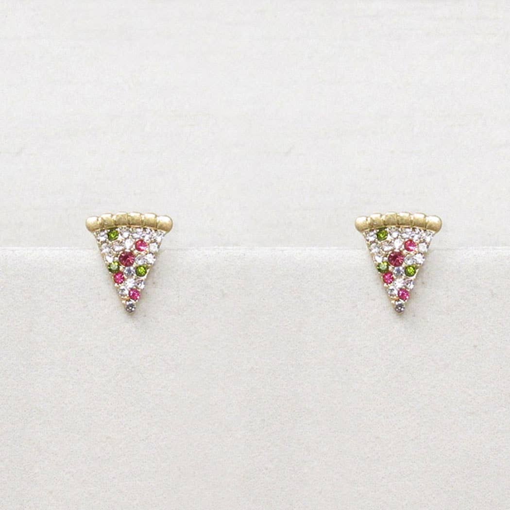Colorful Pizza Slice Studs