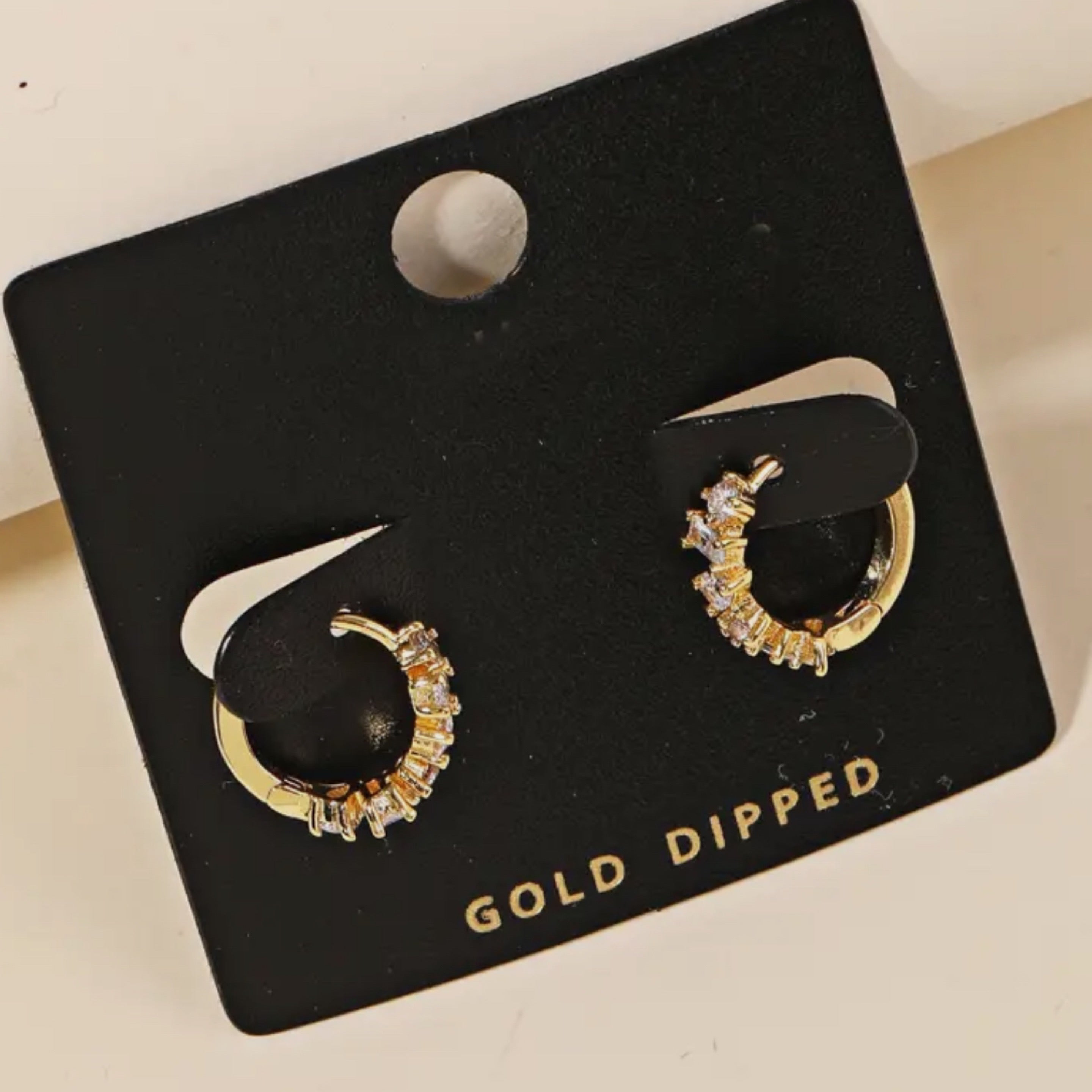 Mini Rhinestone Hoops