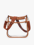 Posie Clear Crossbody: Brown