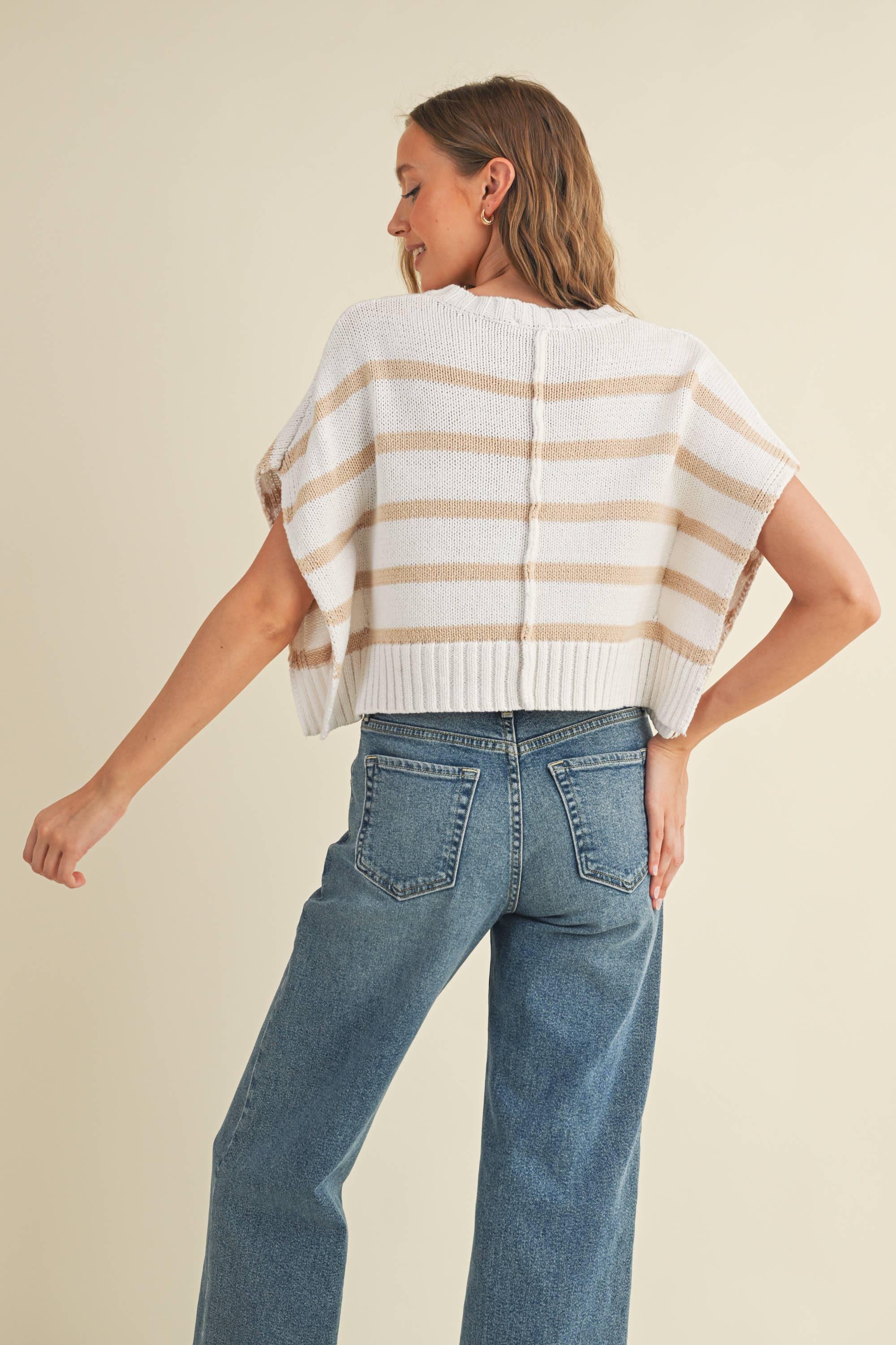 Simply Striped Sleeveless Sweater