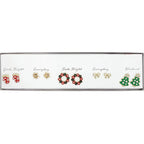 Christmas-Themed Stud Earrings Set
