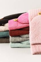 Solid Knit Fingerless Mittens