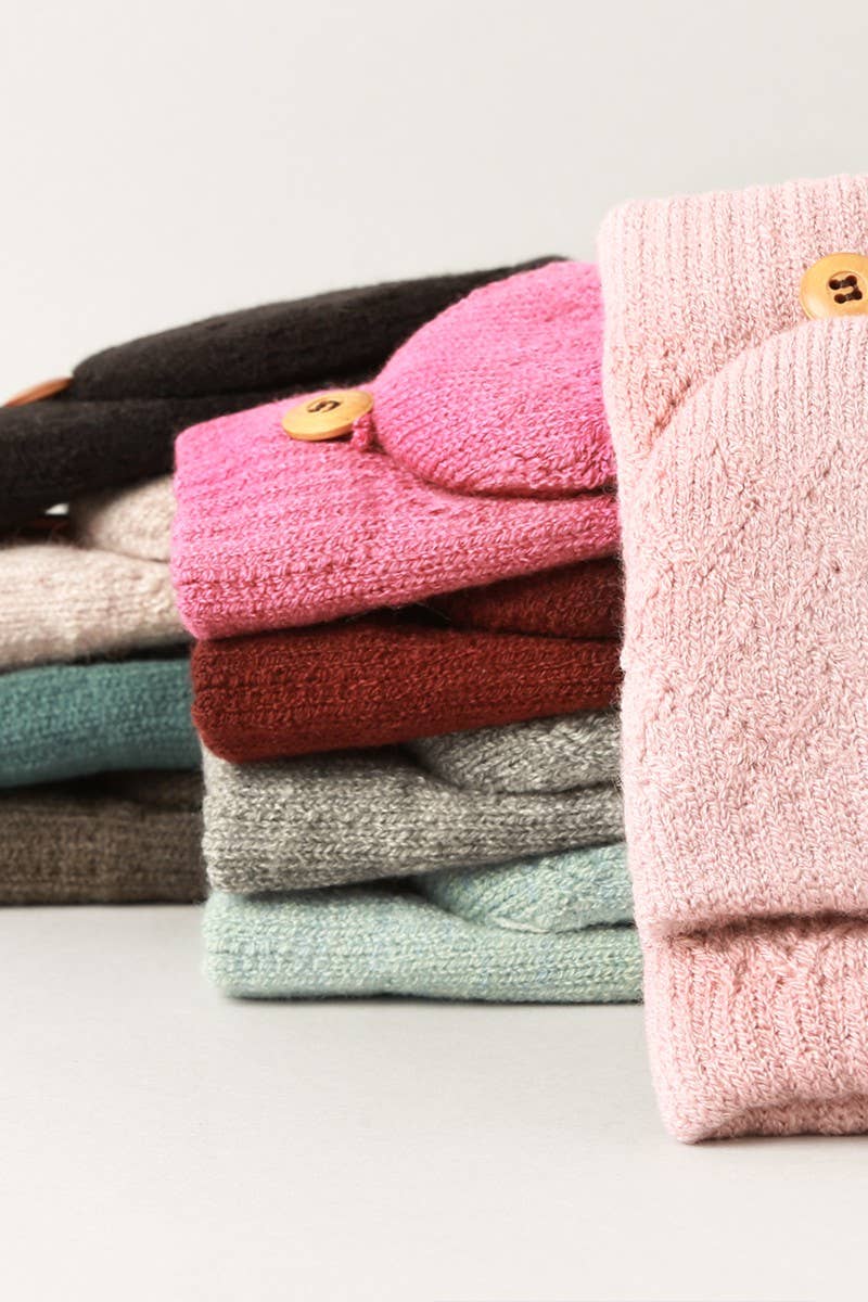 Solid Knit Fingerless Mittens