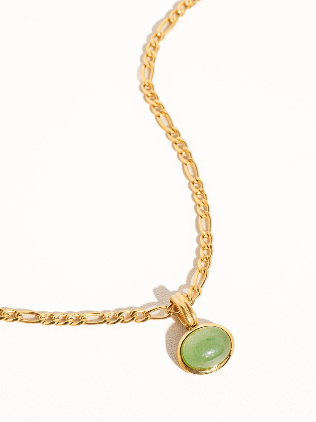 Non-Tarnish Green Stone Necklace