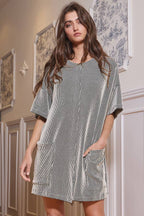 V-back Spiced Ribbed Romper