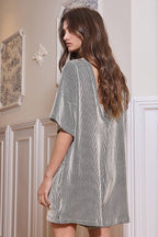 V-back Spiced Ribbed Romper