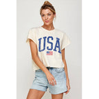 USA Vintage Graphic Crop Top