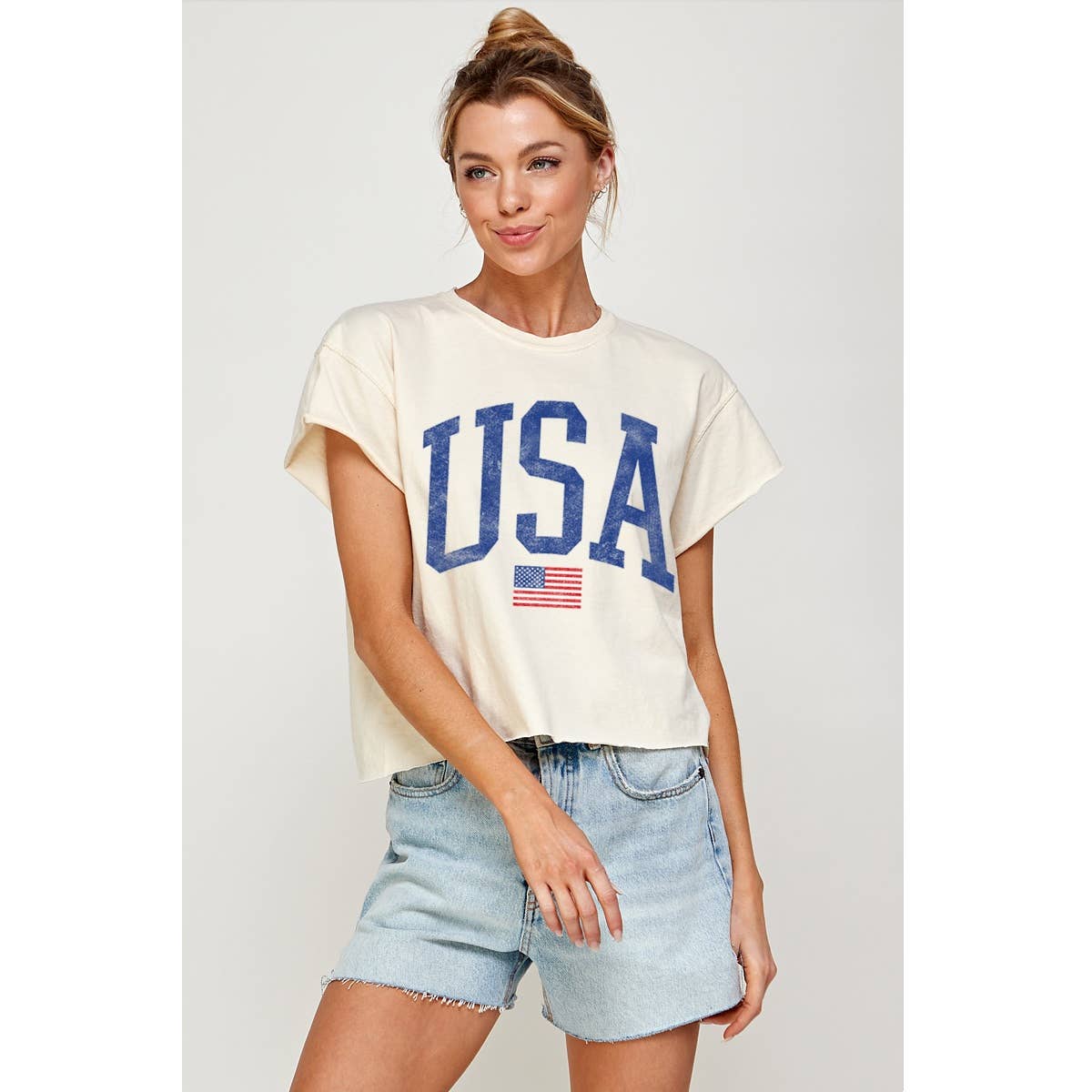 USA Vintage Graphic Crop Top