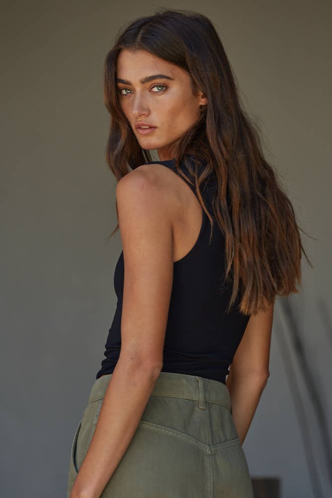 Double Layered Tank: Blue Iris