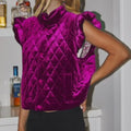 Quilted Velvet Vest