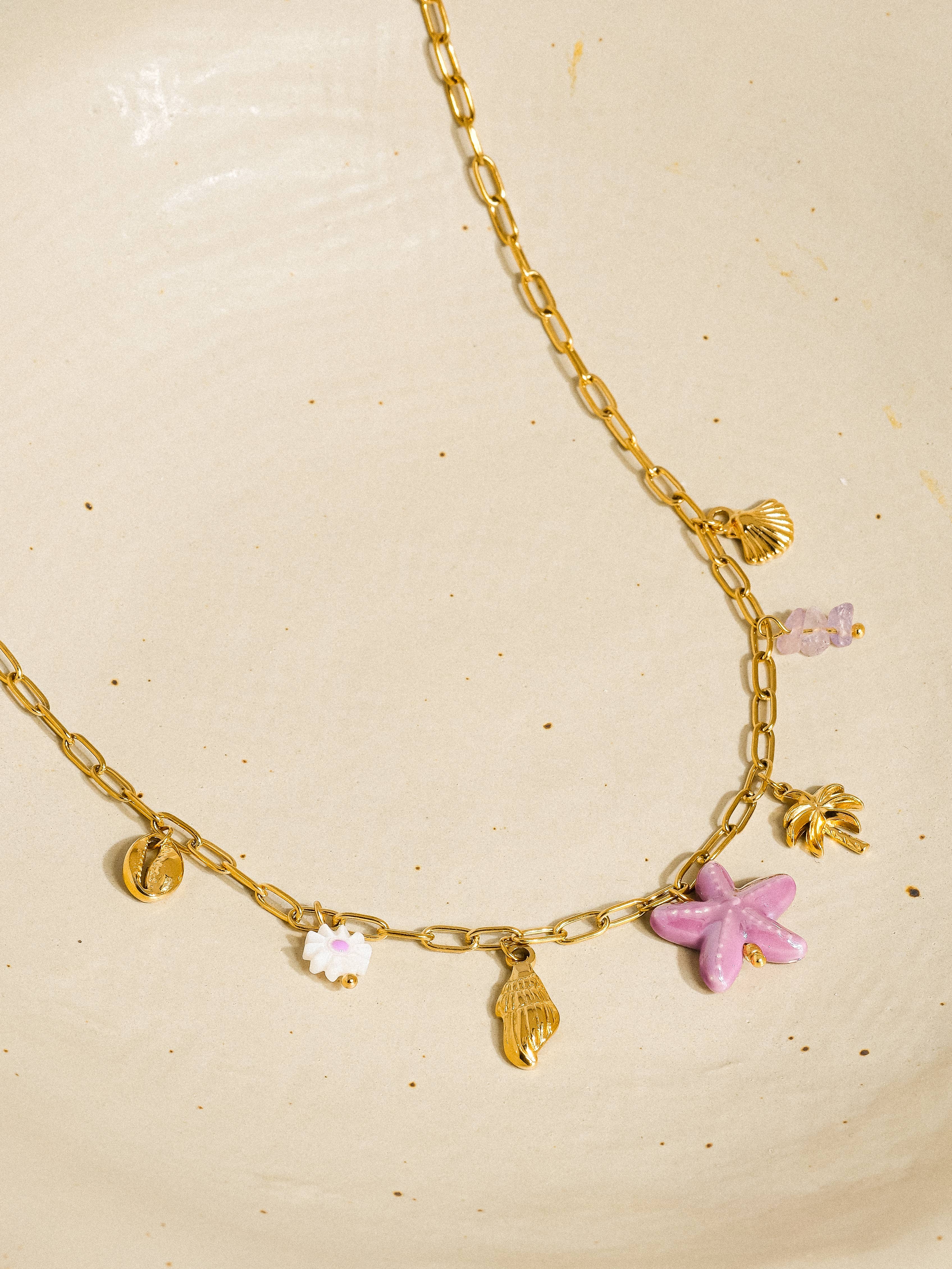 Anya 18K Gold Non-Tarnish Starfish Necklace