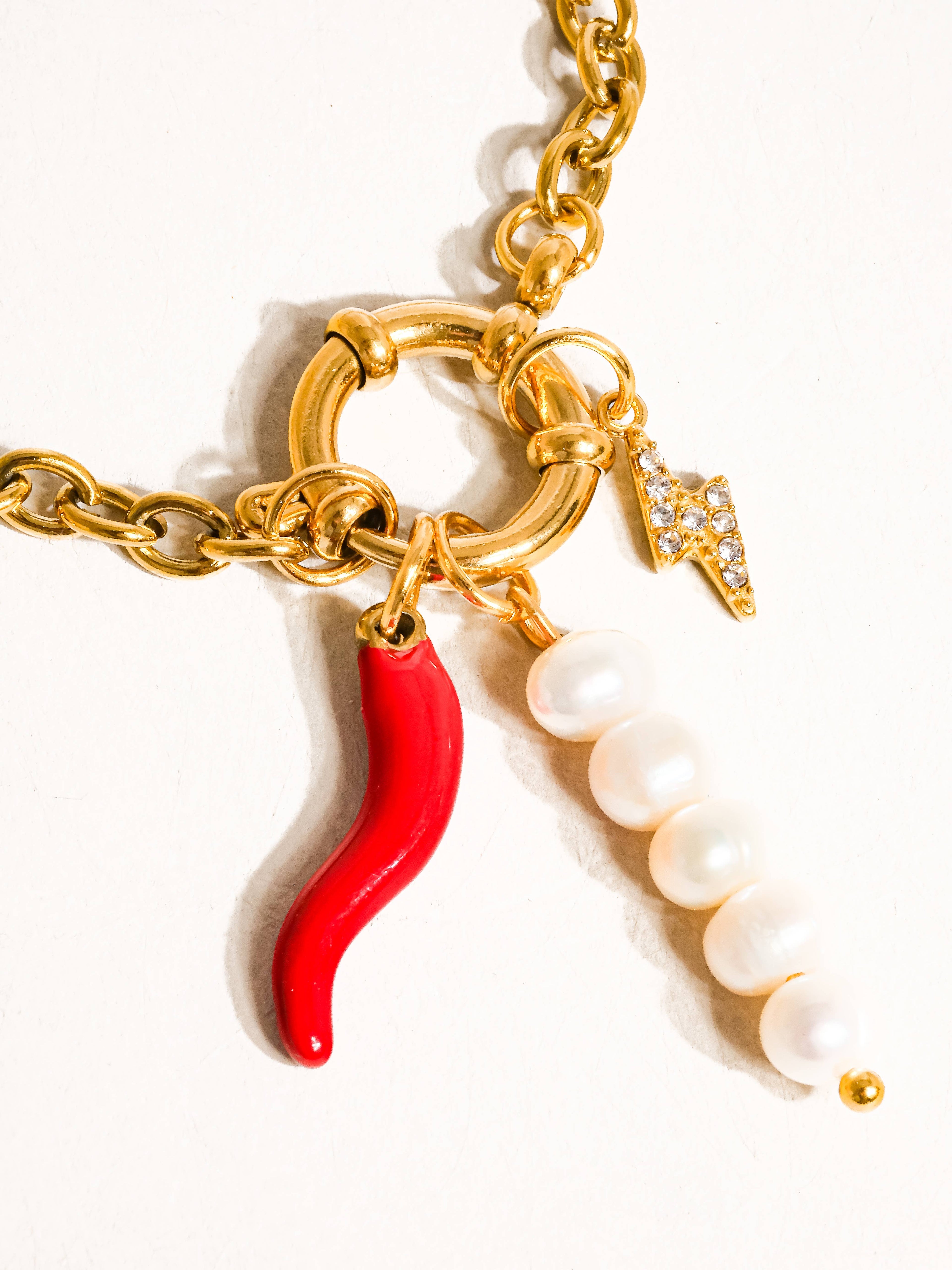 Non-Tarnish Pepper Pearl Bracelet