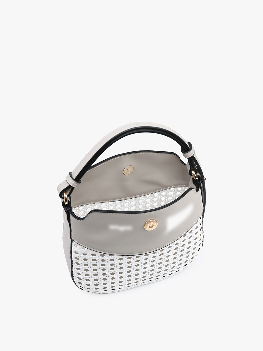 Rattan Leather Bag brown