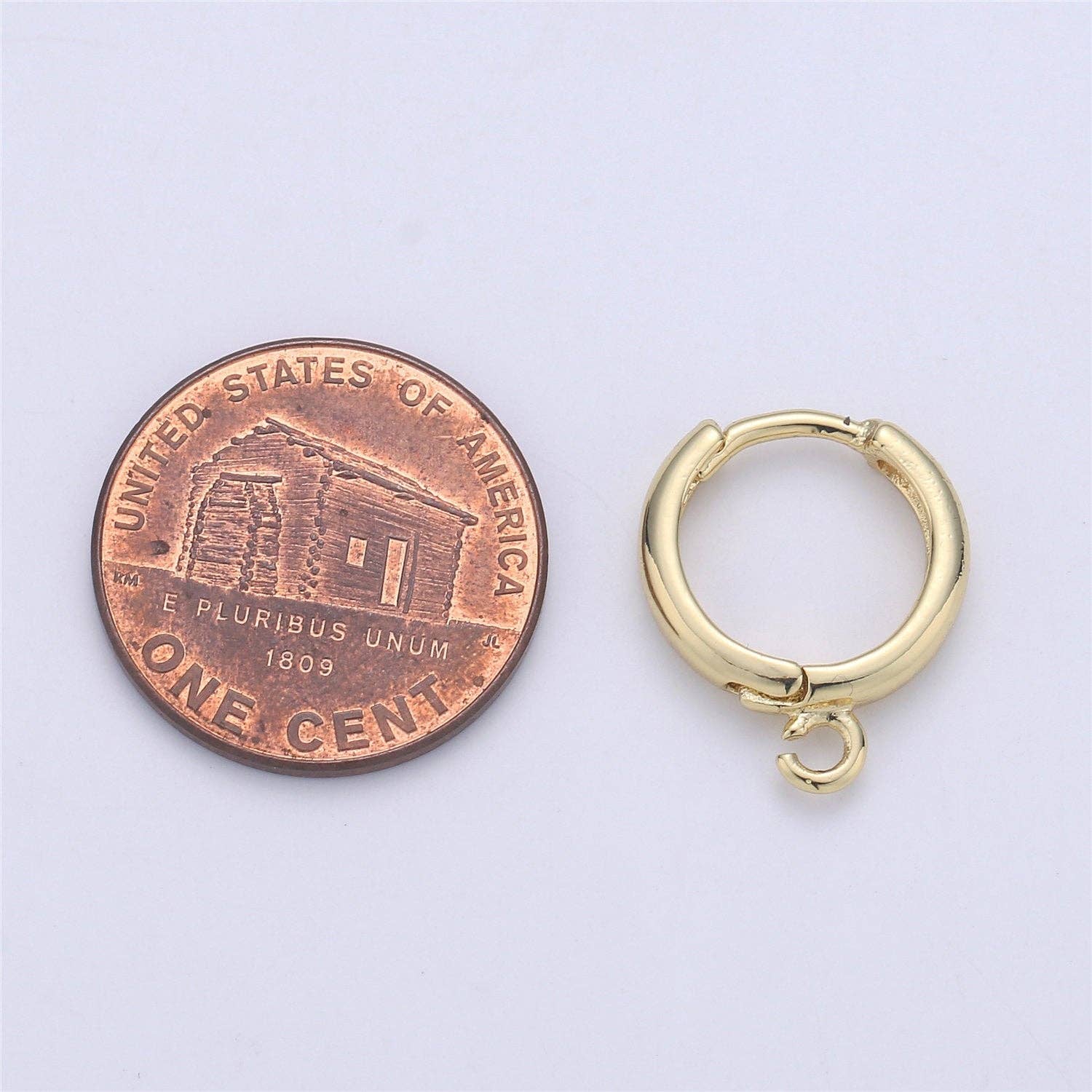 24K Gold Filled Charm Hoops