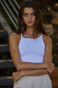 White Halter Top