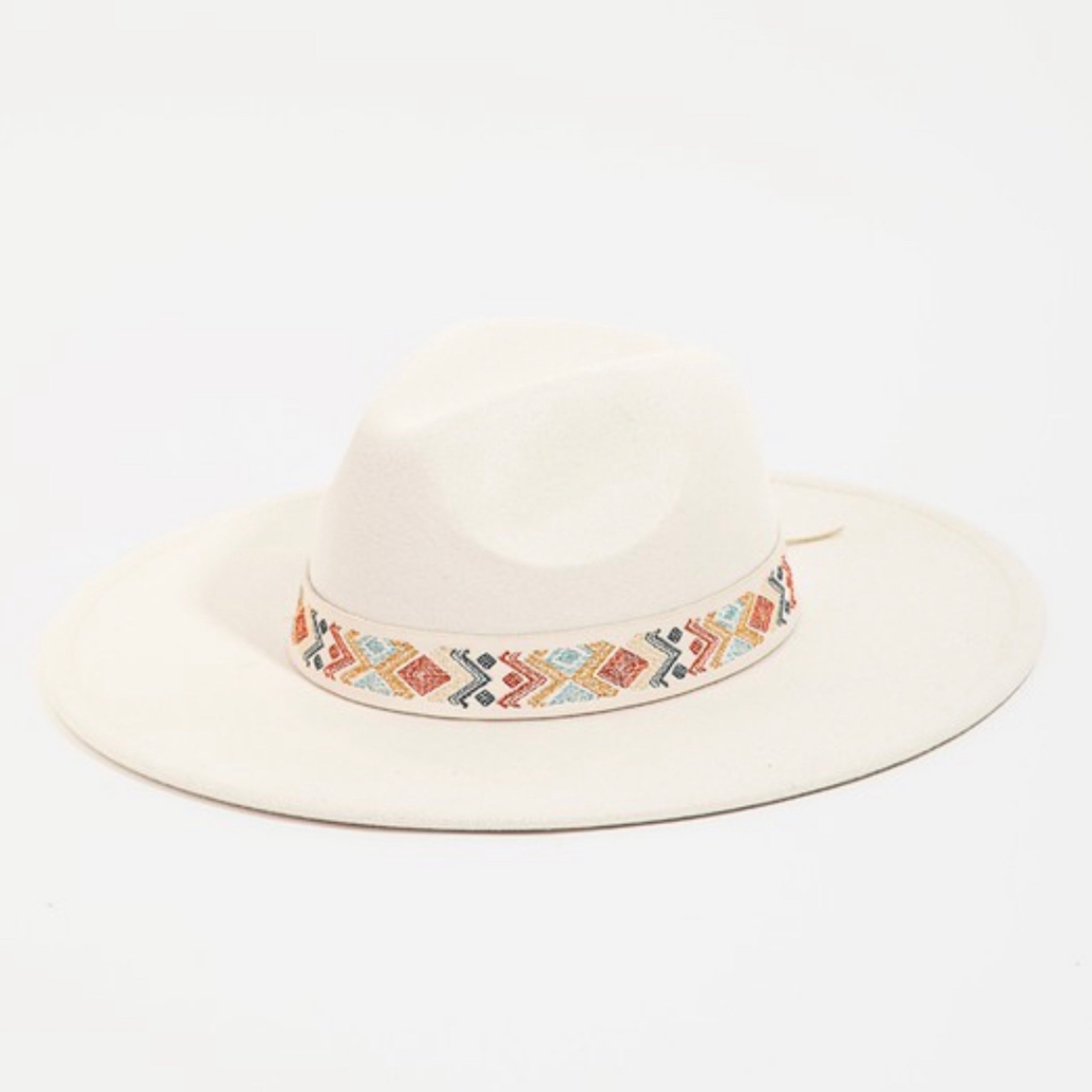 Ivory Wide Brim Hat