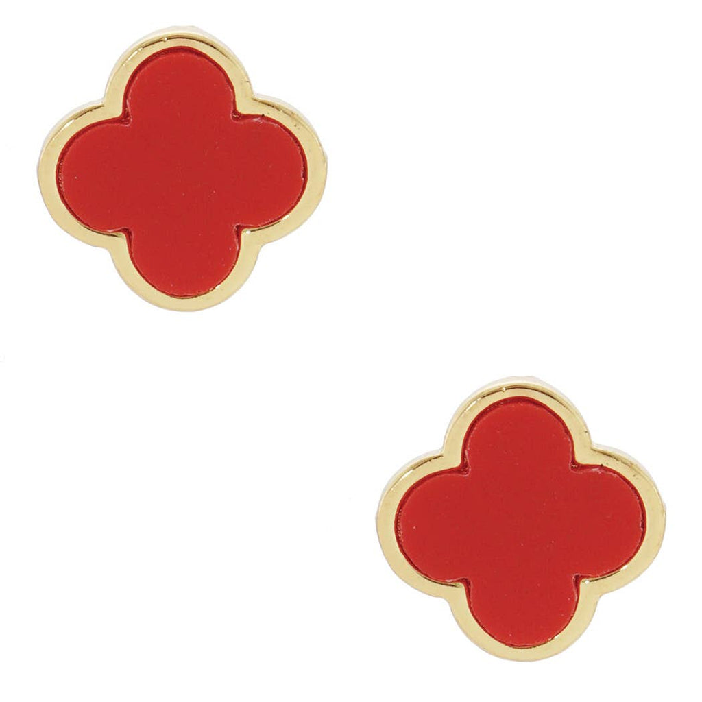 Gold-Dipped Clover Earring