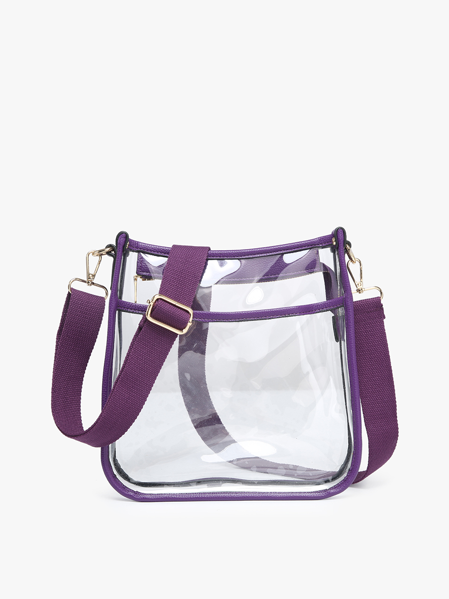Posie Clear Crossbody: Brown