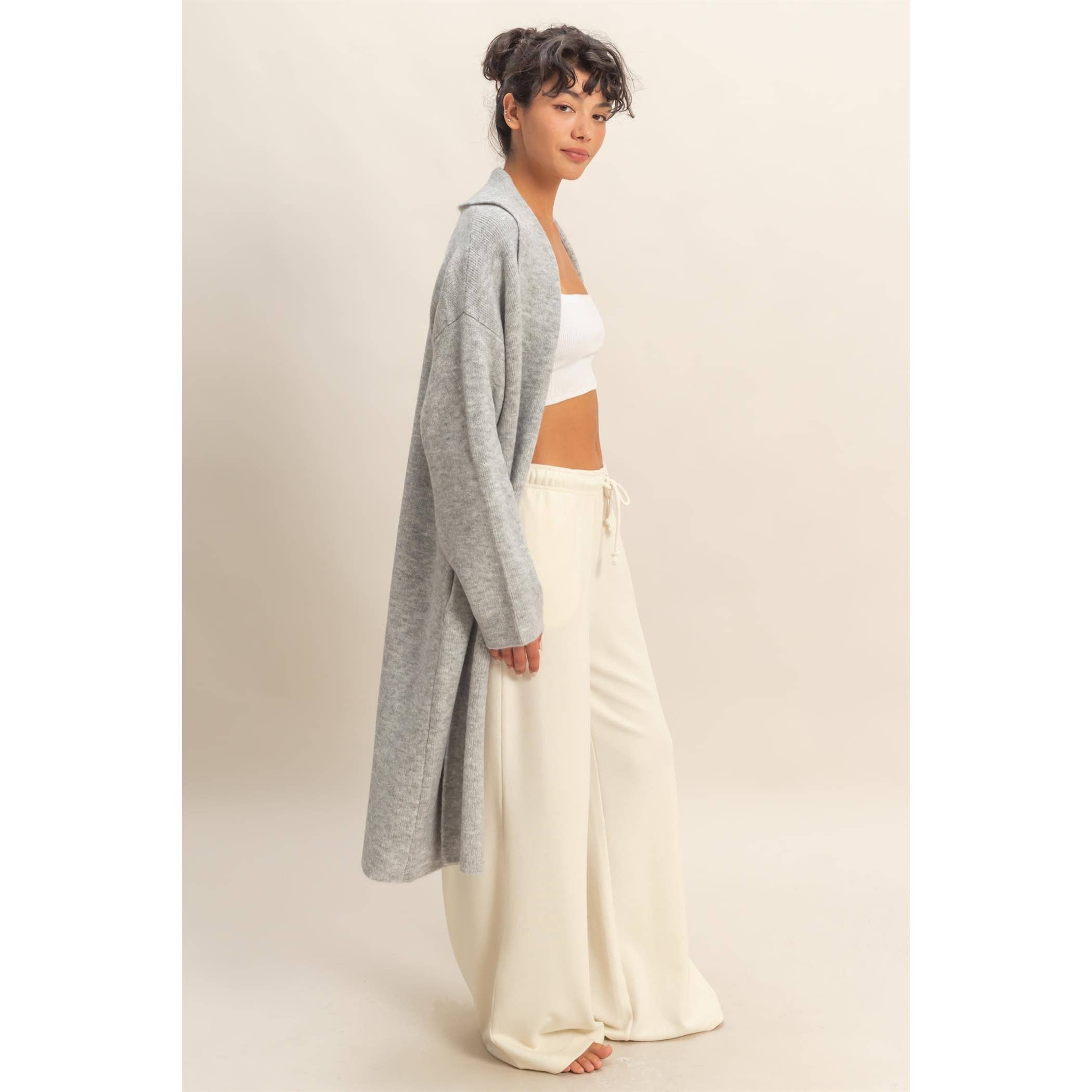 Open Front Duster Sweater