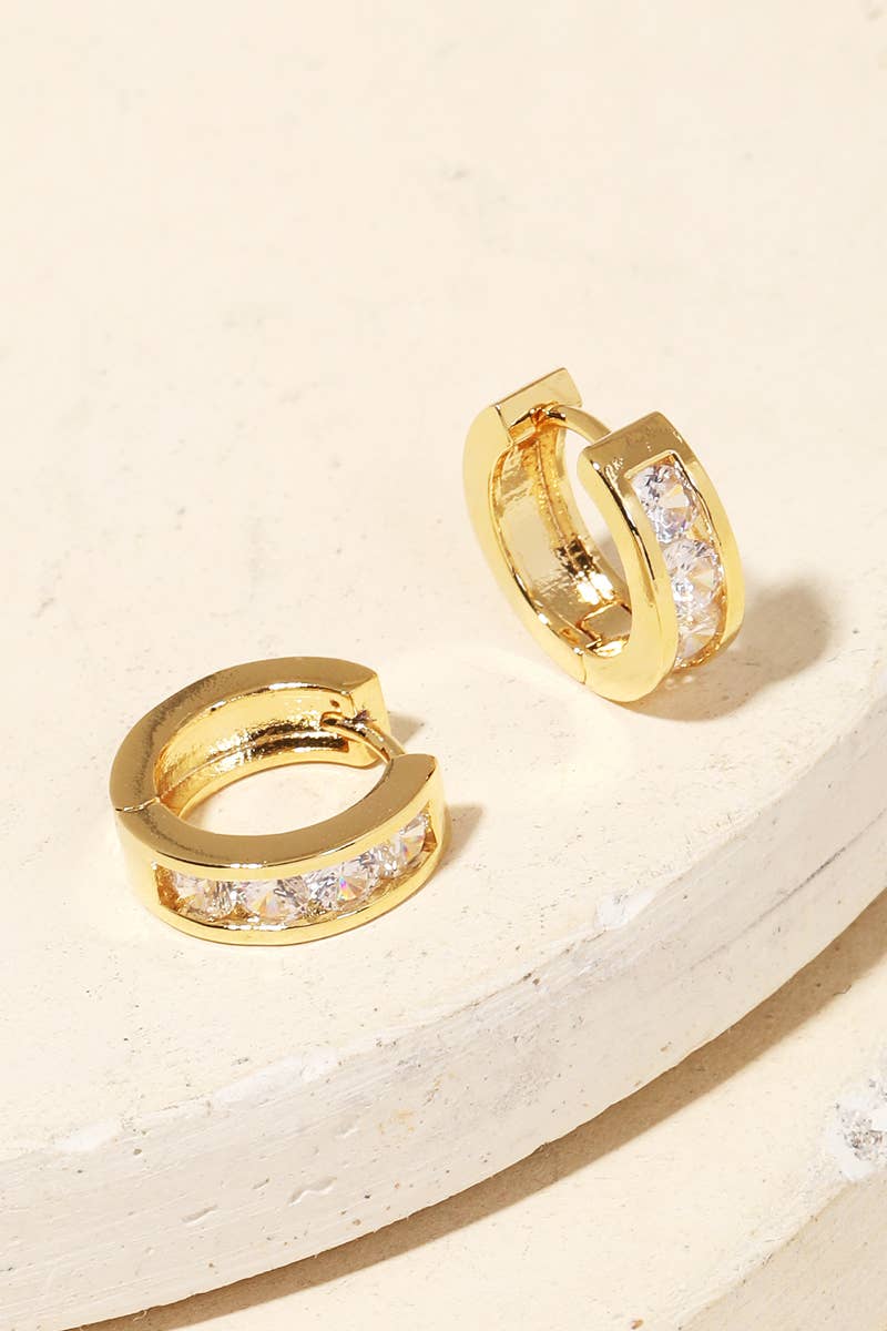 Studded Mini Huggie Earrings