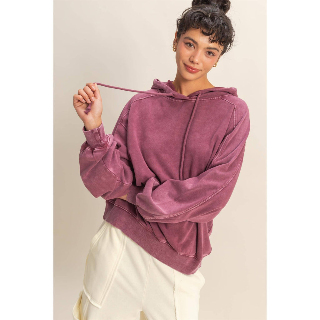 Pink Santa Washed Hoodie