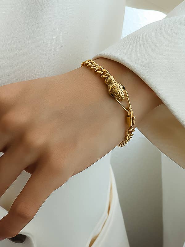 Habu Non-Tarnish Snake Bracelet