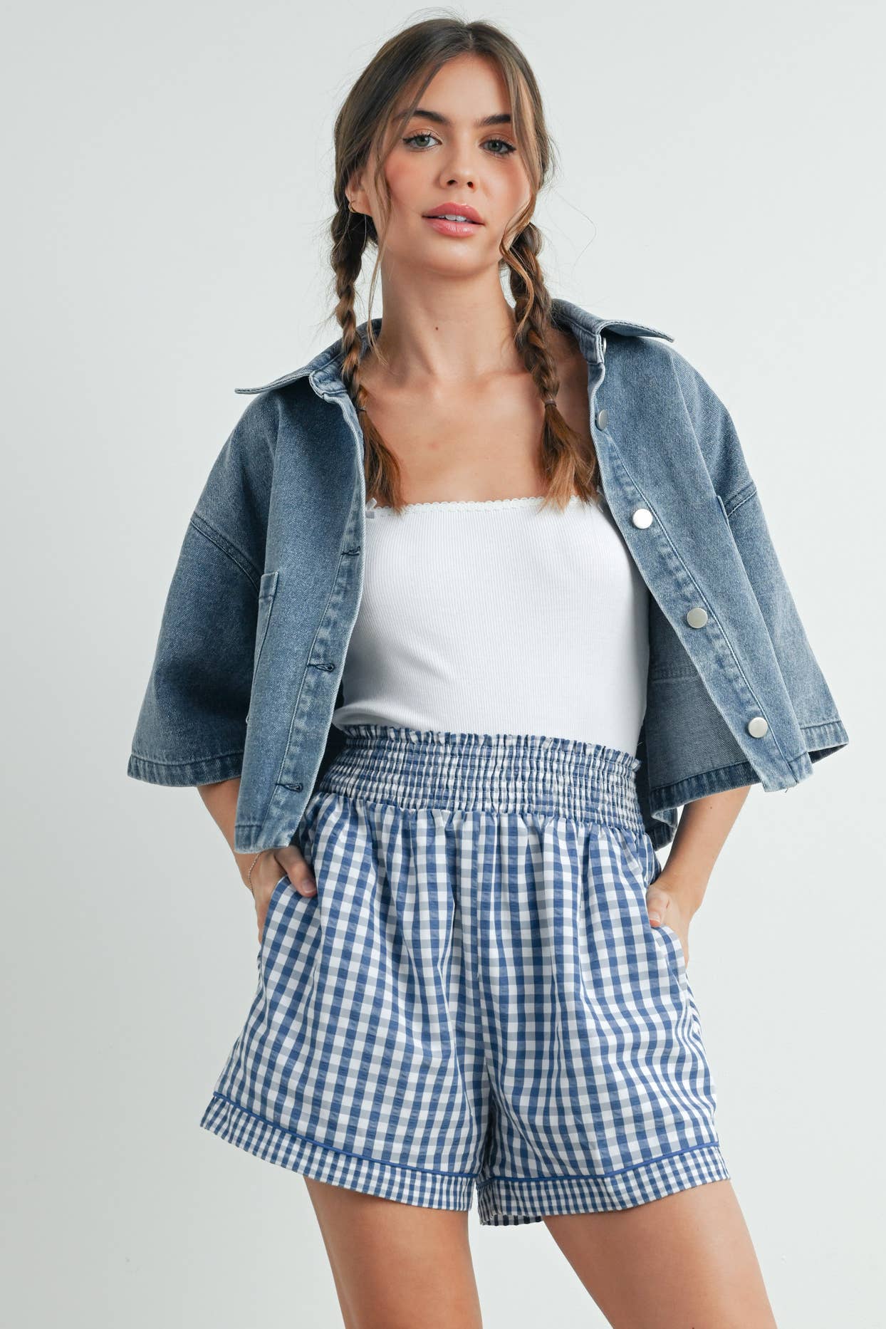 Denim Cropped Top