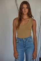 Double Layered Tank: Blue Iris