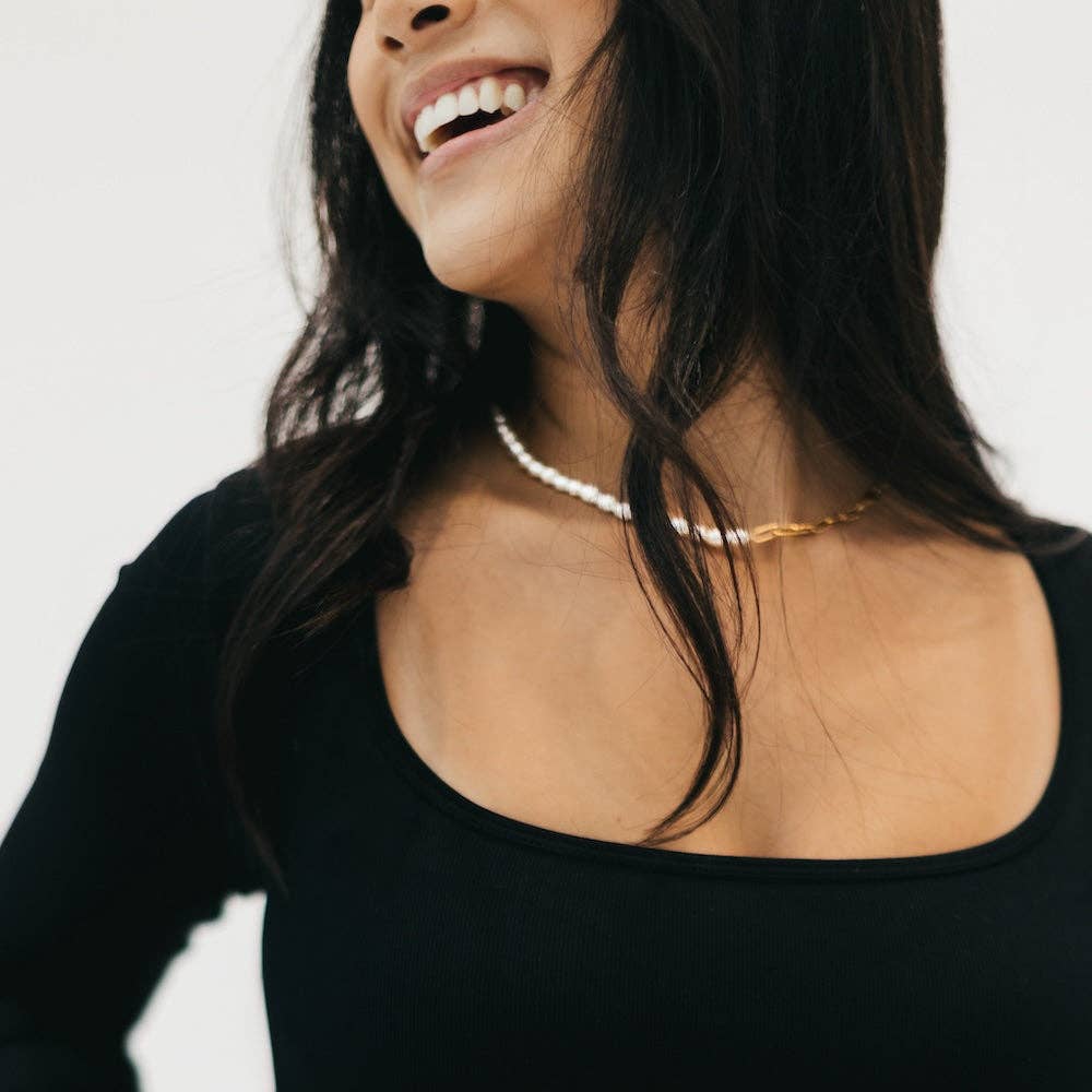 Pearl & Chain Combo Necklace