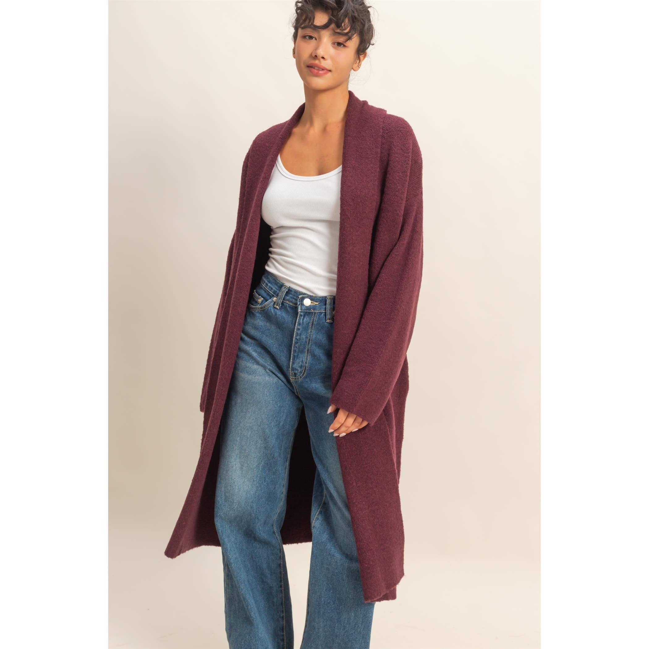 Open Front Duster Sweater