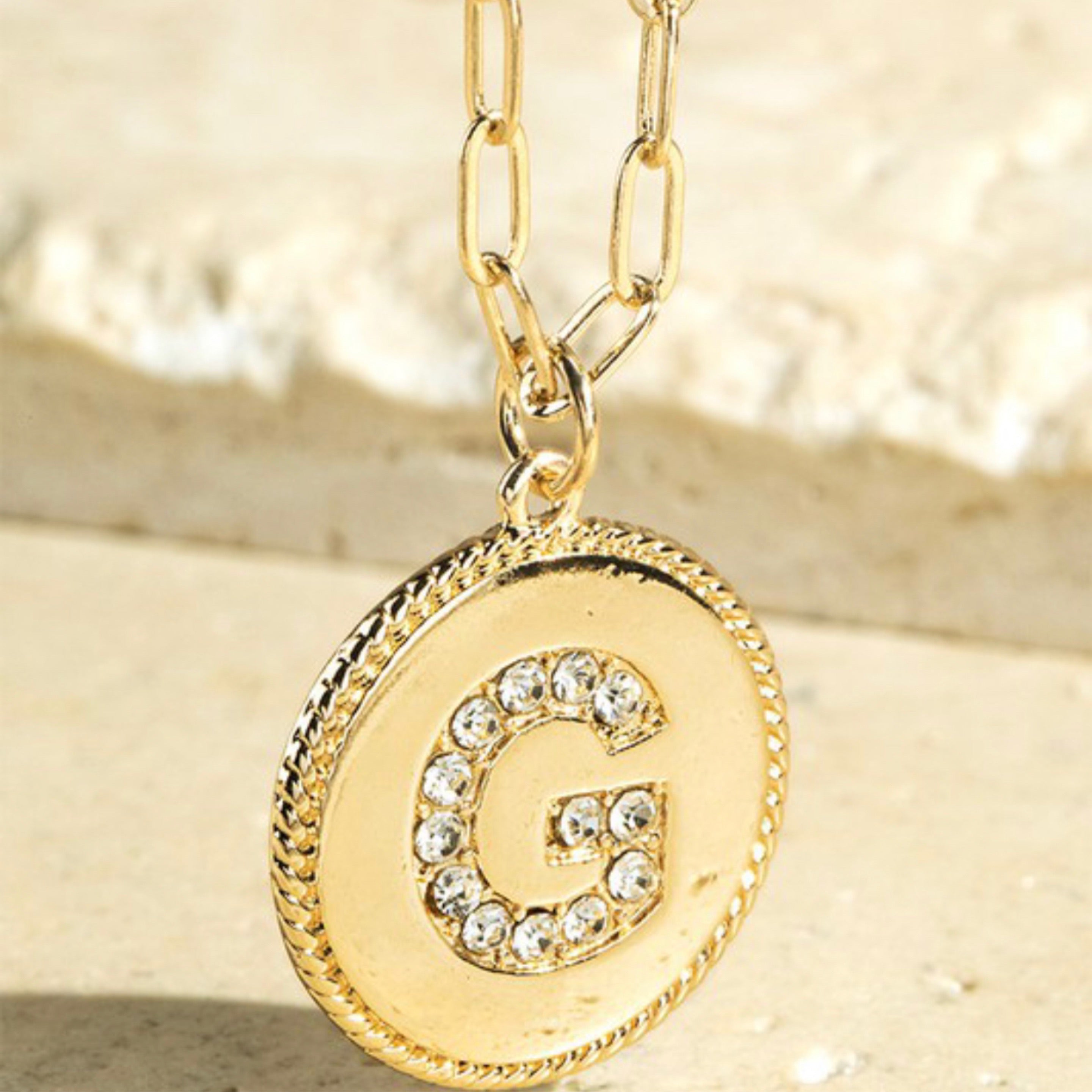 Jeweled G Necklace