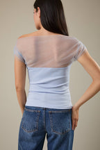 MESH CLOUD DRAPE TOP