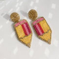 Beaded Pencil Earrings