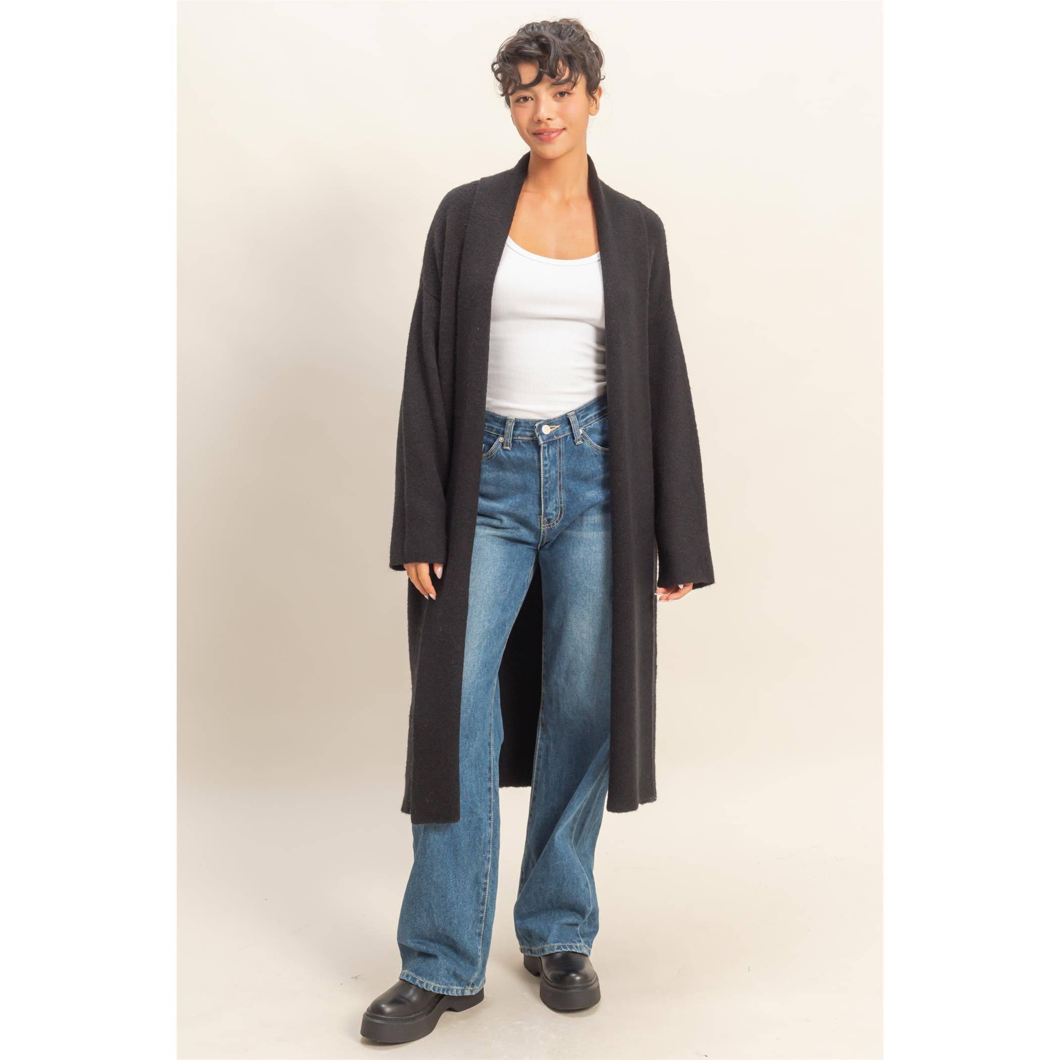 Open Front Duster Sweater