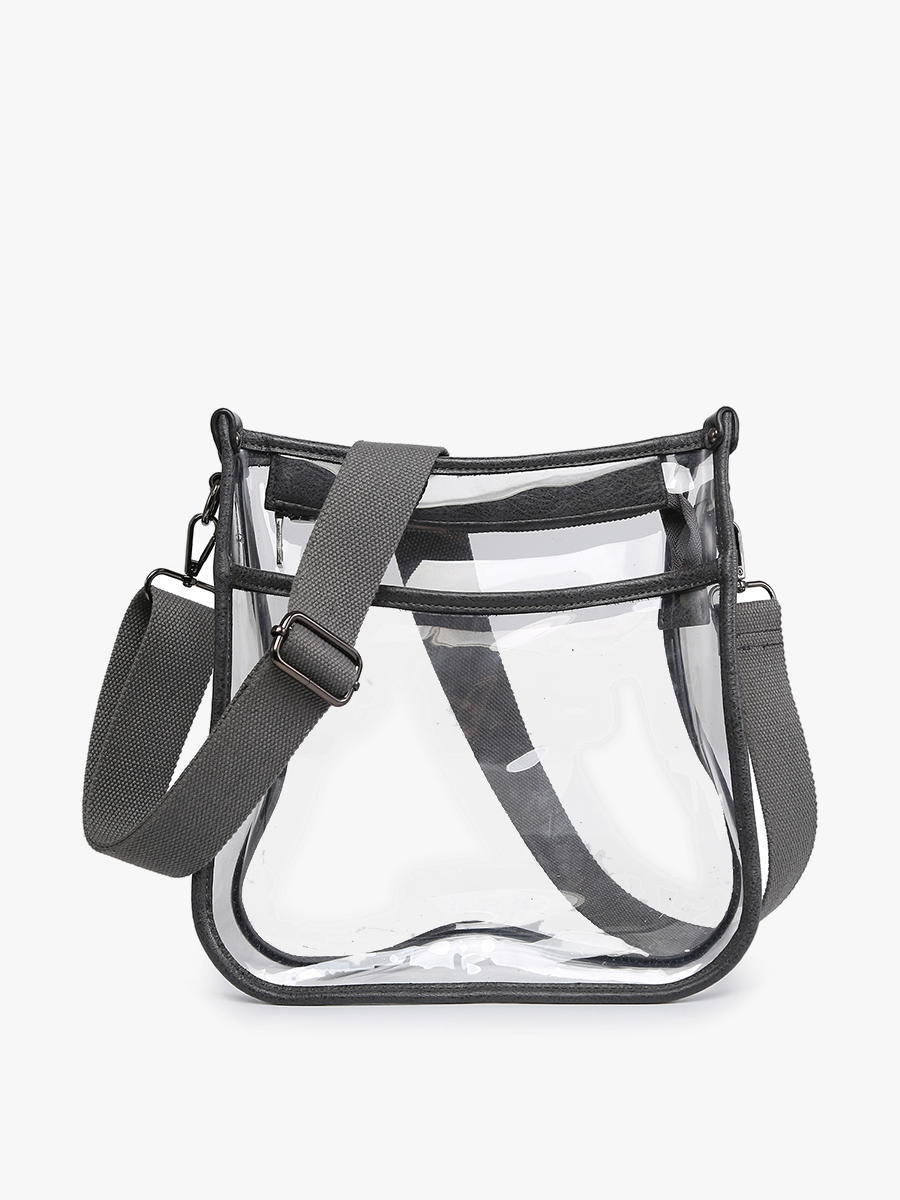 Posie Clear Crossbody: Brown