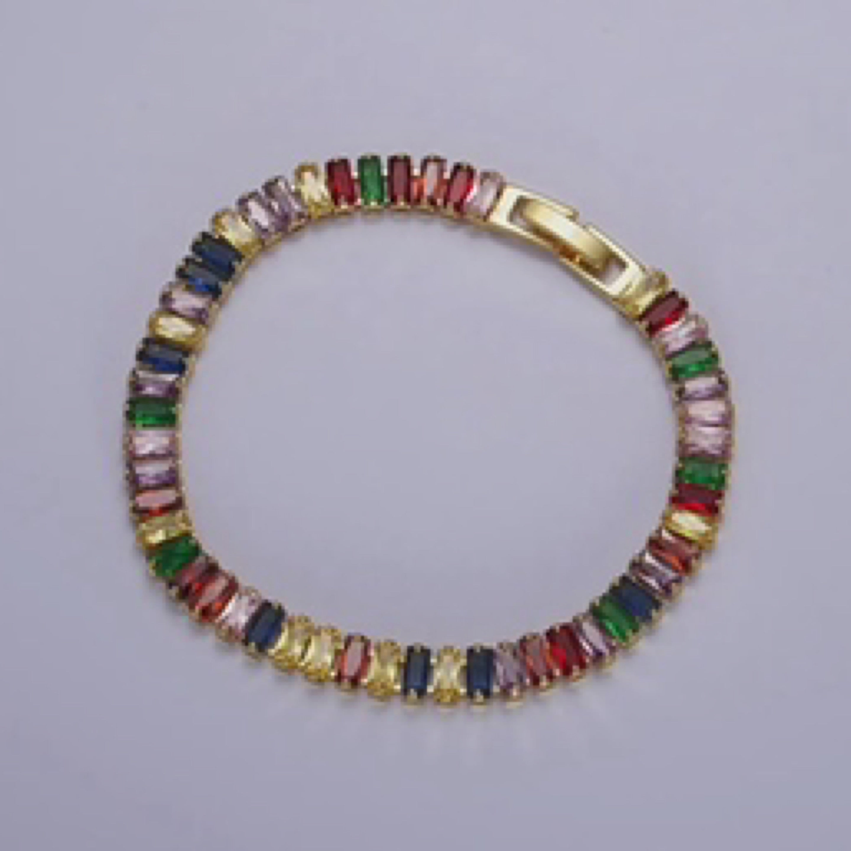 Rainbow Tennis Bracelet