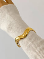 Gold Non-Tarnish V Shaped Bracelet