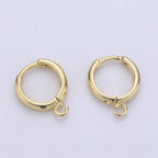 24K Gold Filled Charm Hoops