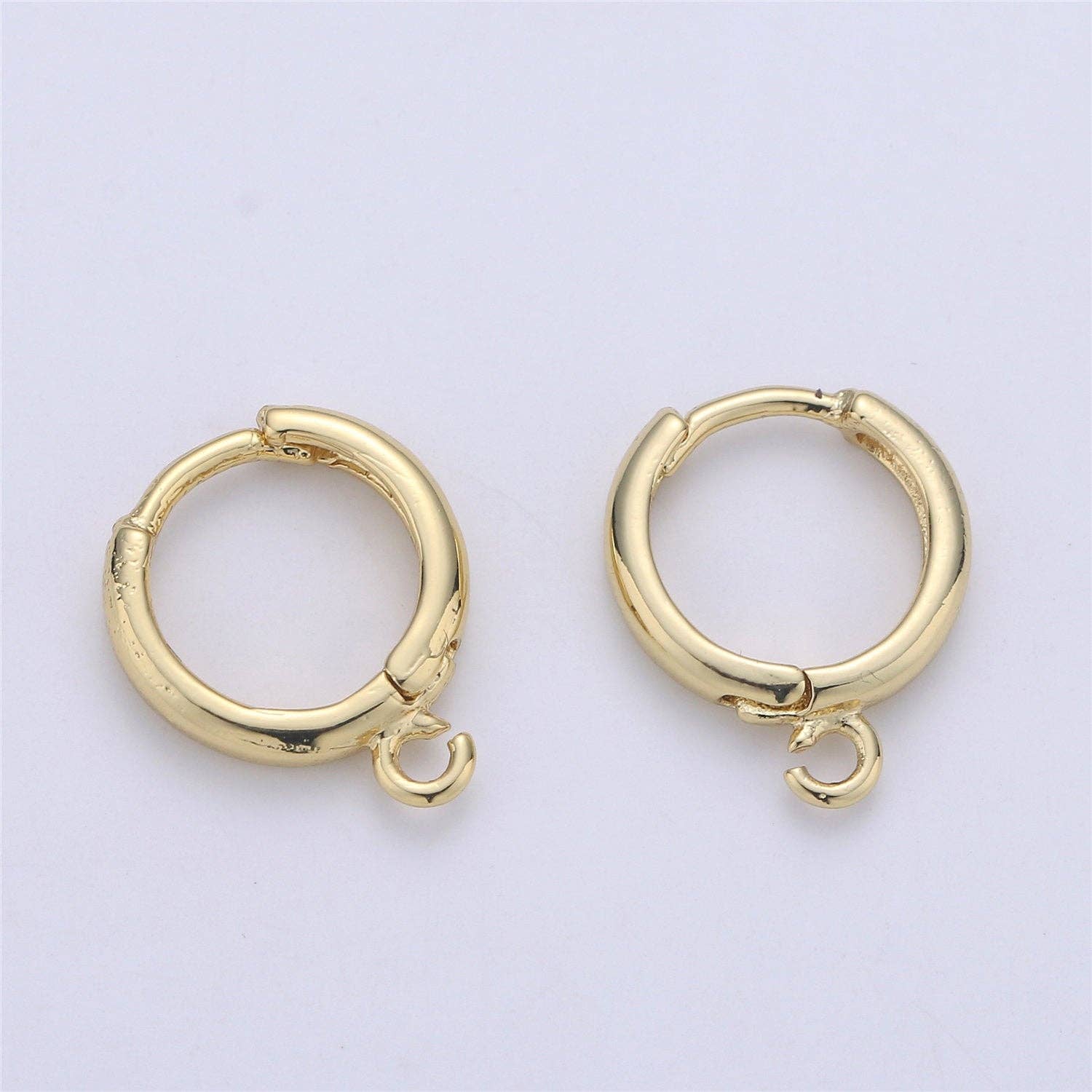 24K Gold Filled Charm Hoops