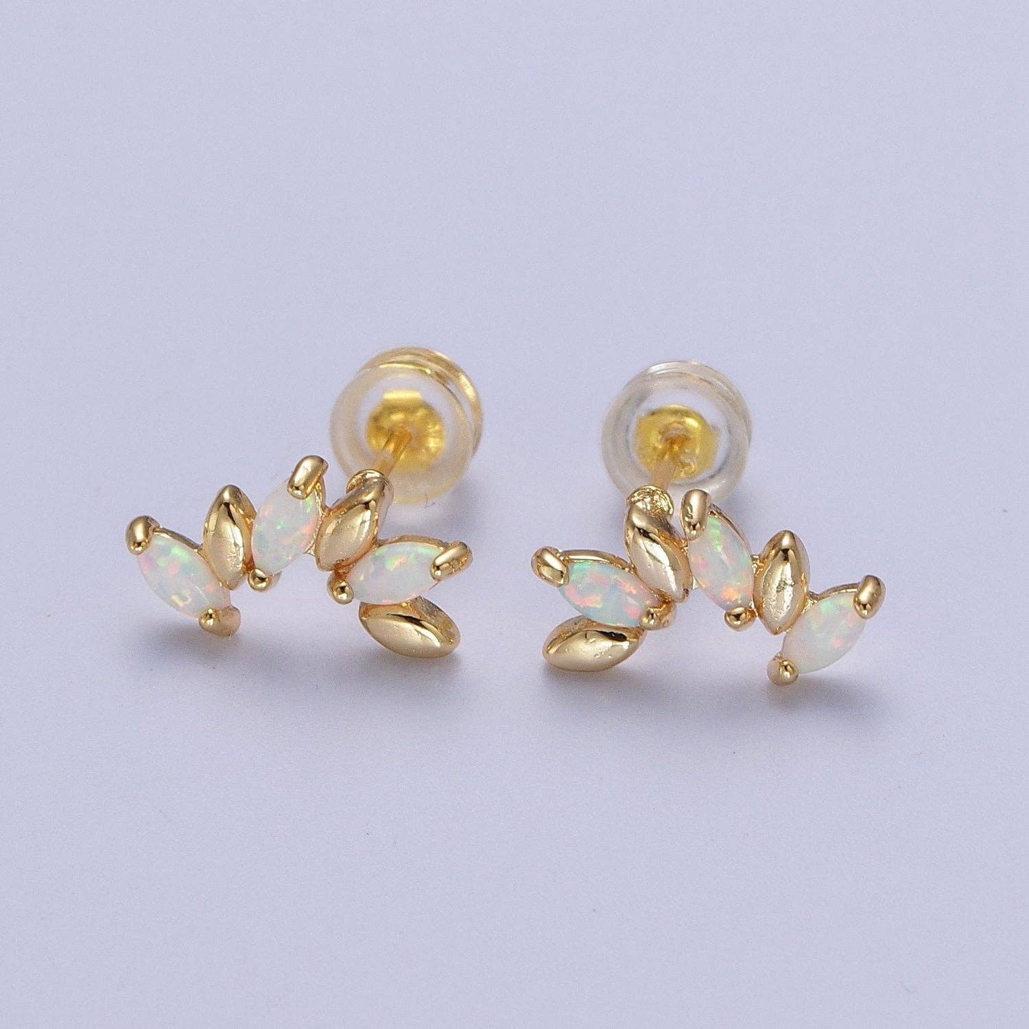 Dainty 14K Gold Filled Opal Marquise Studs