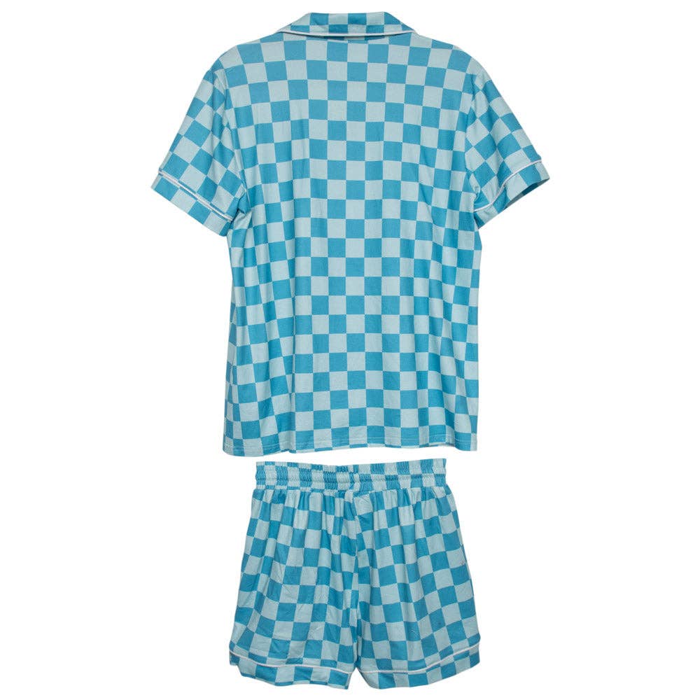 Teal Checkered Loungewear
